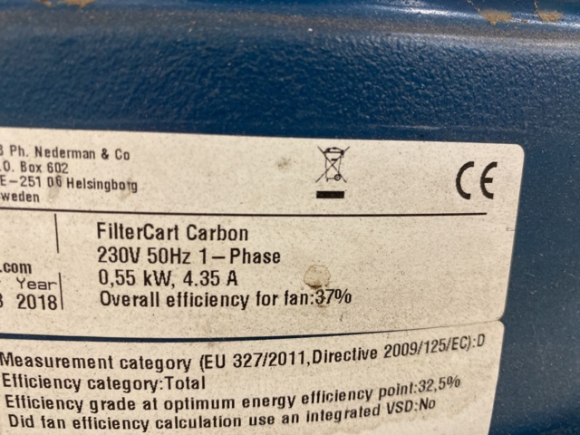1072432-4 Mobile Fume extractor Nederman FilterCart Carbon