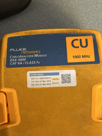 1057054-8 Fluke CableAnalyzer DSX-5000