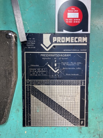 1074156-8 Edge press Promecam RG 103 100t