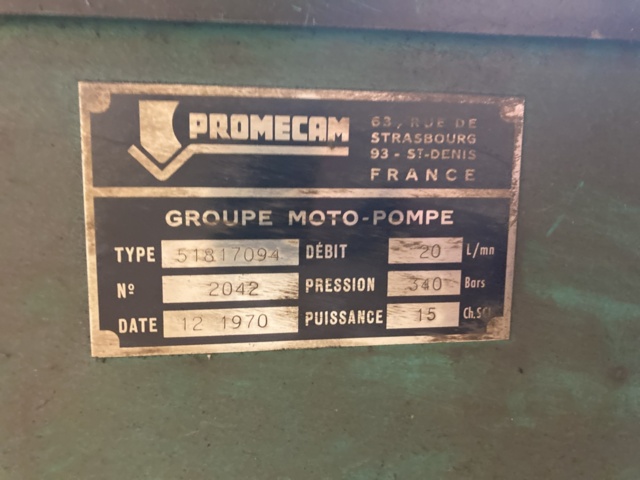 1074156-16 Edge press Promecam RG 103 100t