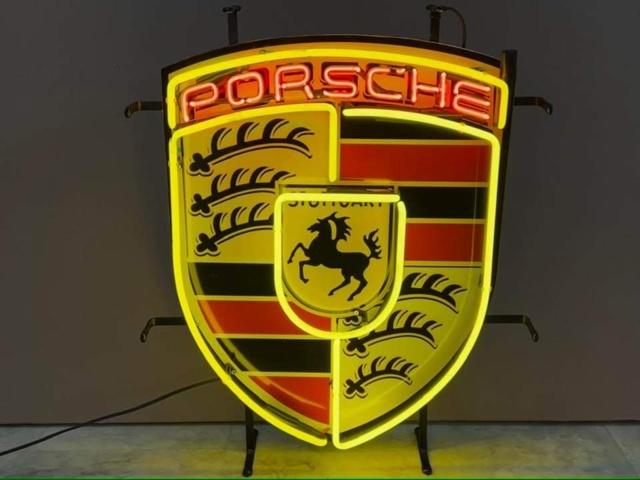 1075969-1 Porsche neon sign 68x53 cm