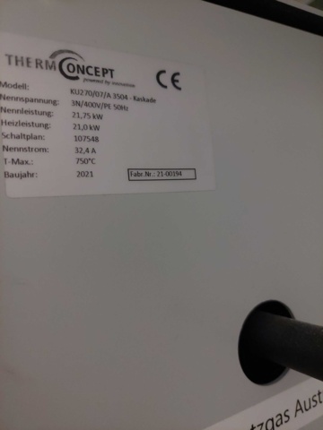 1034646-7 Industrial oven ThermoConcept electric/gas KU270/7