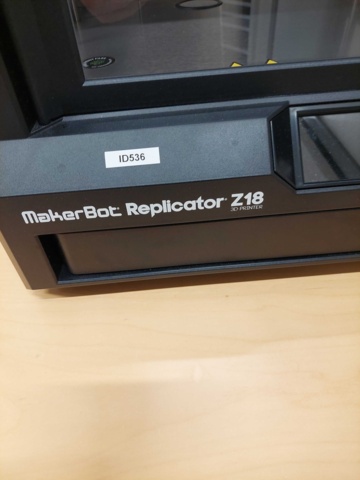 1034668-2 3D Printer MakerBot Replicator Z18