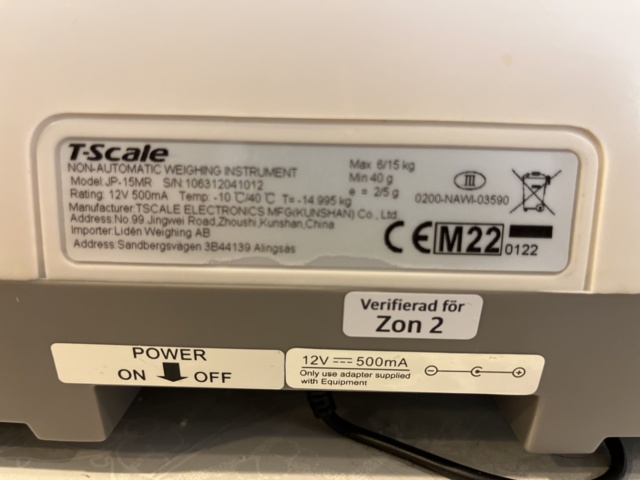 1013329-4 Delicatessen scale Lidén JP-15 MR