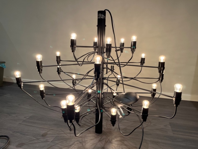 1048131-1 Flos 2097 Sarfatti chandelier, Matt black #1