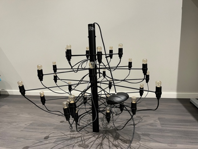 1048131-2 Flos 2097 Sarfatti chandelier, Matt black #1