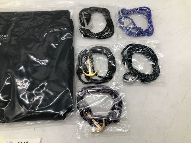 1077124-3 5 st Blvckout armband + 1 st t-shirt, storlek M - Frakt ingår (1141)