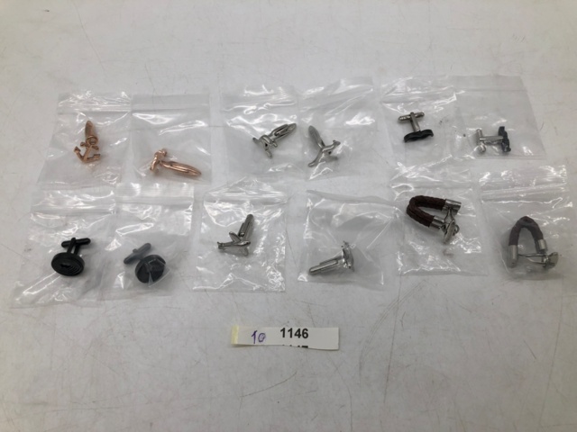 1077153-1 6 pairs (12 pcs) Blvckout cufflinks - Shipping included (1146)
