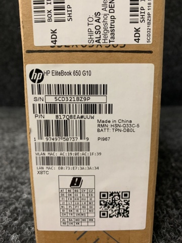 1076897-4 15.6 Laptop HP EliteBook 650 G10