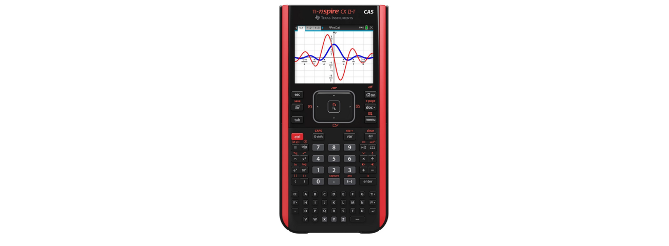 1076881-2 3D Graphing Calculator Texas Instruments TI-NSpire CX II-T CAS - Clamshell