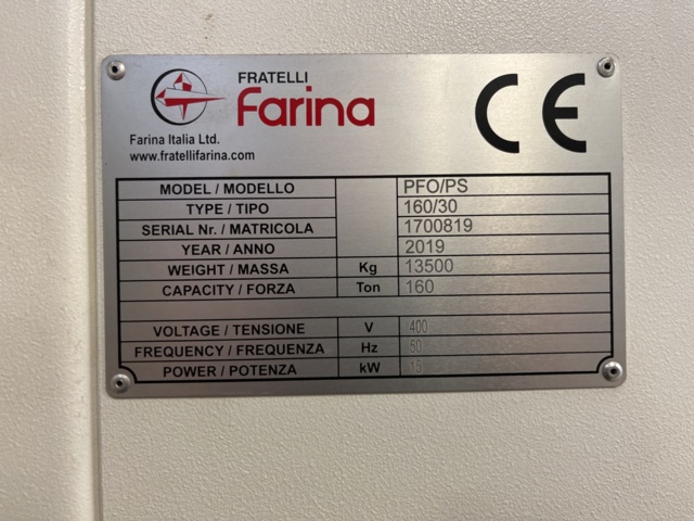 1060727-13 Press brake Fratelli Farina PFO/PS 160/30 -2019