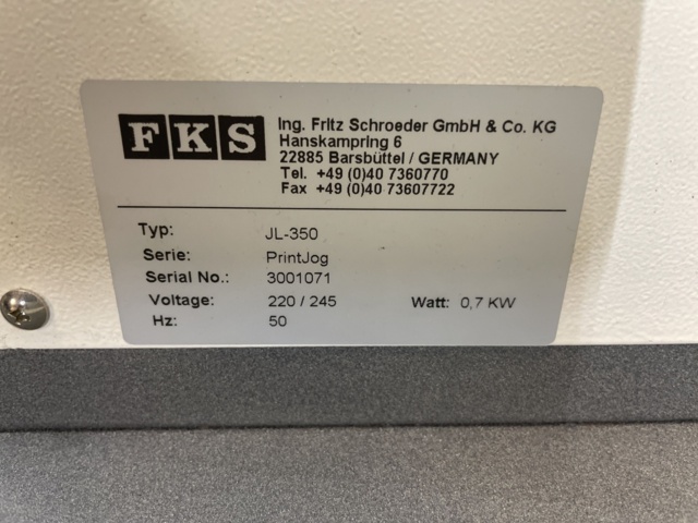 1060178-8 FKS PRINT JOG JL-350 (shaking table)