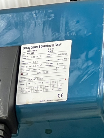 1078194-10 Demag 500kg siltanosturi