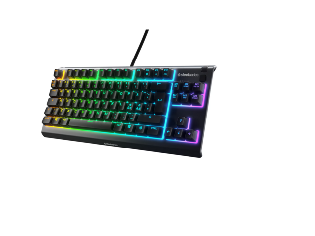 1054502-4 Steelseries Apex 3 Gaming Keyboard & Steelseries Qck Edge Gaming Mouse Pad