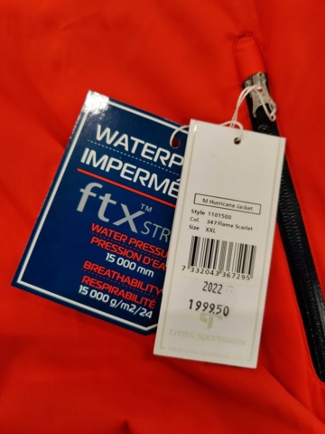 1078885-2 Rain jacket Cross Sportswear M Hurricane Jacket Men XXL