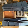 1069123-4 Position chairs from Jutlandia 4 pcs with cushions and 3 folding chairs