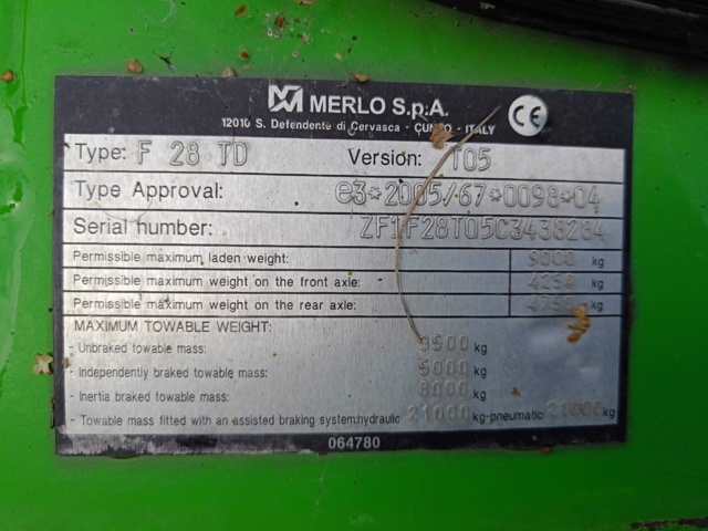 929331-81 Telescopic loader MERLO P28.8TOP - 2014