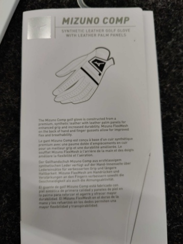 1080074-3 6-pack Golf Gloves Mizuno Comp Men's Medium/Large Left