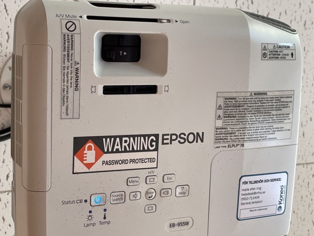 998780-2 Large screen projector with sound system & project screen.