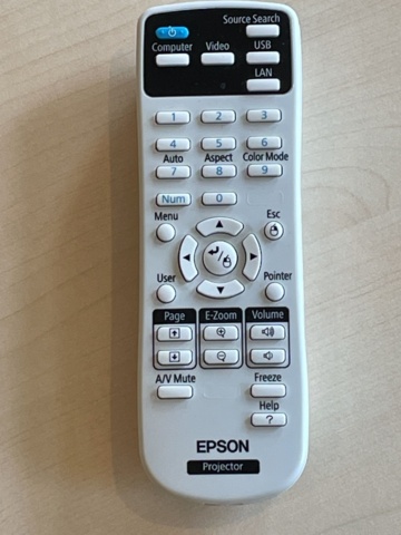 998780-13 Large screen projector with sound system & project screen.