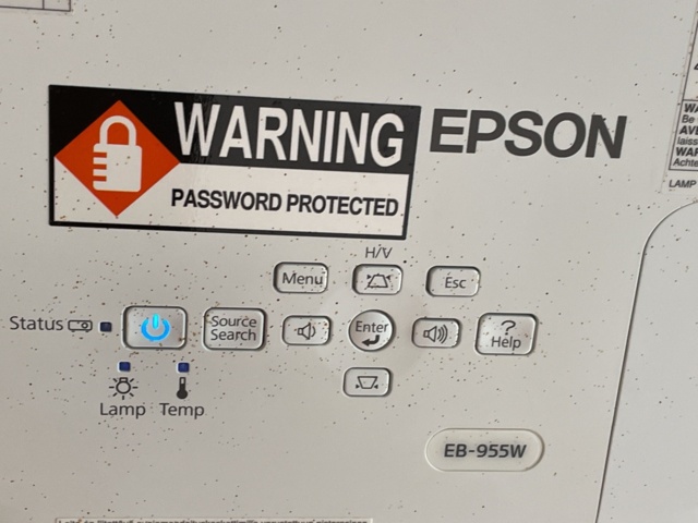 998780-3 Large screen projector with sound system & project screen.