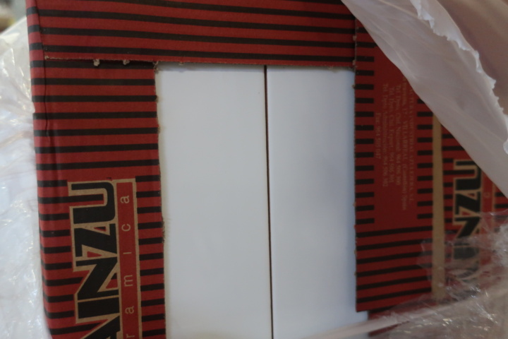 1029848-6 Approx. 105m² tile, Mainzu Blanco Brillo 10x30cm, white