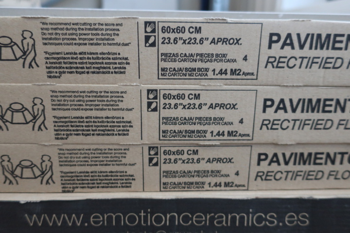 1029862-6 Approx. 20m² granite ceramic/clinker, Emotion, marble imitation 60x60cm