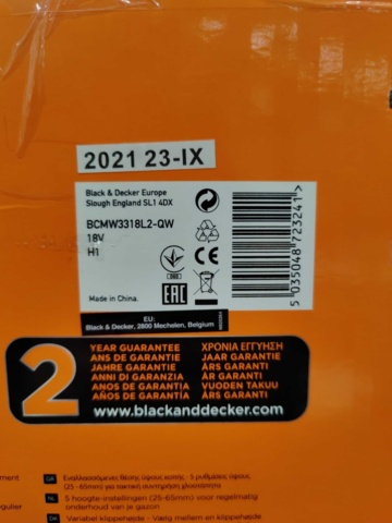 1080322-11 Gräsklippare Black & Decker BCMW3318L2-QW 18V