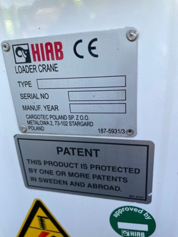 1080769-55 Iveco Daily 72-180H Chassis Cab 3.0 JTD - 2017 with Crane Hiab XS 077