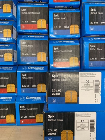 1080806-7 Assortment of nails Gunnebo