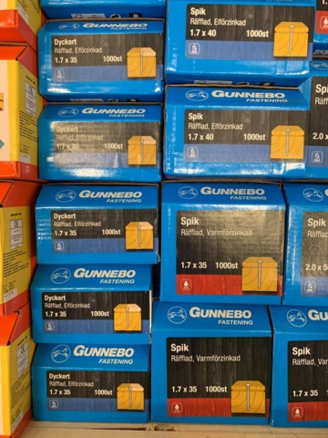 1080806-8 Assortment of nails Gunnebo