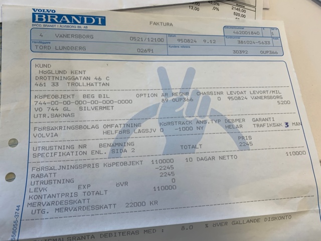 1080224-107 Volvo 740 2.3 - 1989