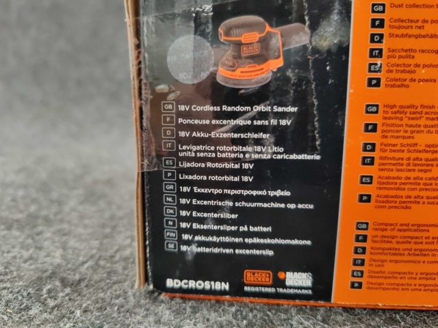 1080503-4 Eccentric sander Black & Decker BDCROS18N-XJ 18V