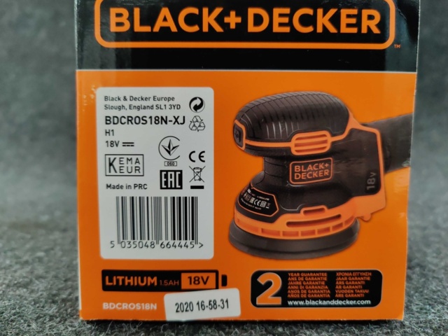 1080503-5 Eccentric sander Black & Decker BDCROS18N-XJ 18V