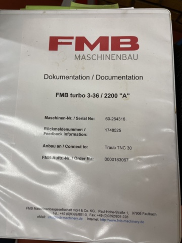 1078381-40 CNC lathe TRAUB TNC 30 TGY incl. FMB Turbo 3-36 Bar feeder