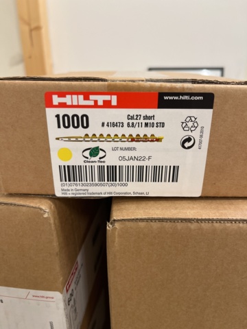 1029887-3 4 boxes Hilti X-CC U CEILING CLAMP WITH NAIL