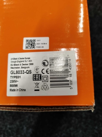 1080686-8 Grass trimmer Black & Decker GL8033-QS 230V