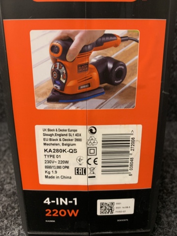 1081460-3 Multi sander Black & Decker KA280K-QS