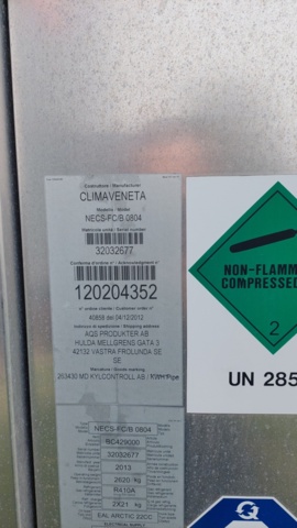1049221-5 Cooling system Climaveneta NECS/FC0804, 2013