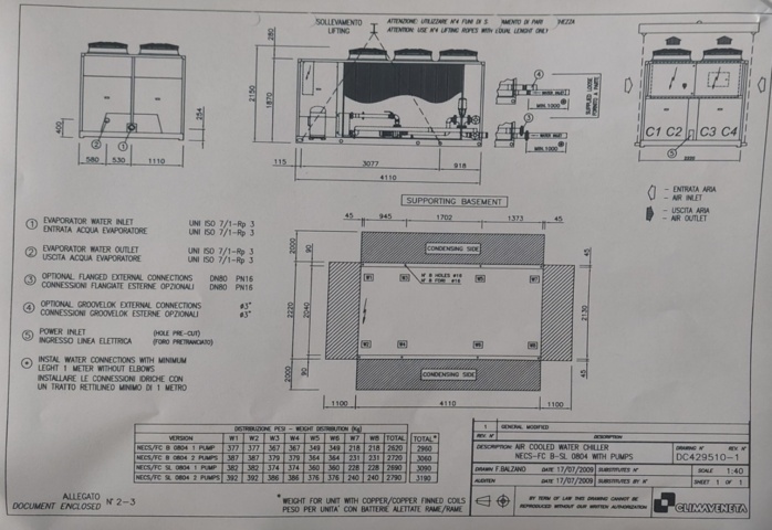 1049221-11 Cooling system Climaveneta NECS/FC0804, 2013