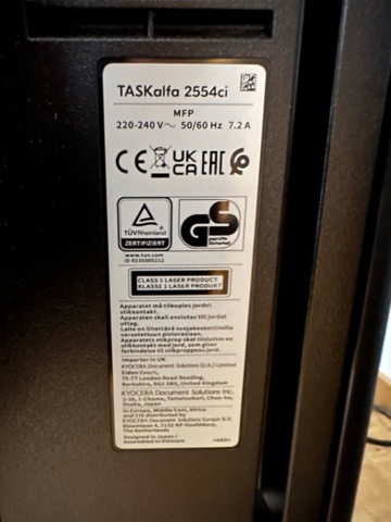 992077-4 Multifunction printer color laser Kyocera TASKalfa 2554 ci