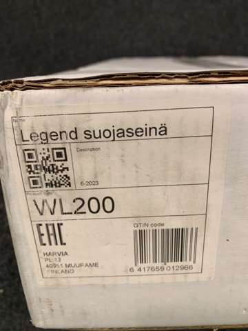 1082877-4 Protective wall Harvia Wl200 black