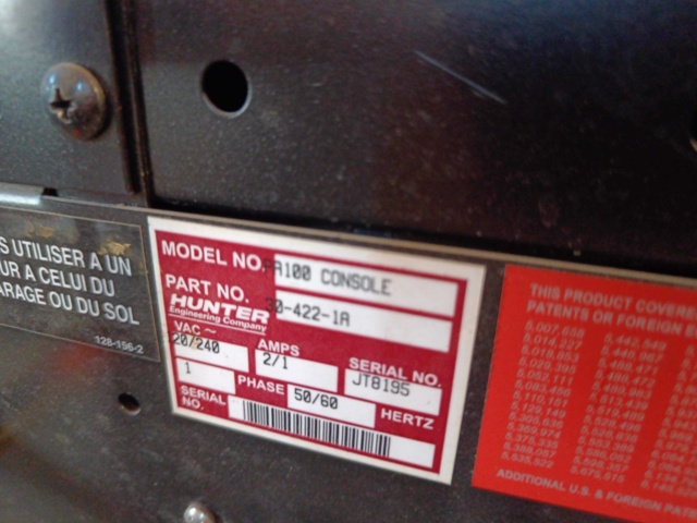 999957-8 Four Wheel Adjustment Equipment Hunter PA100/130