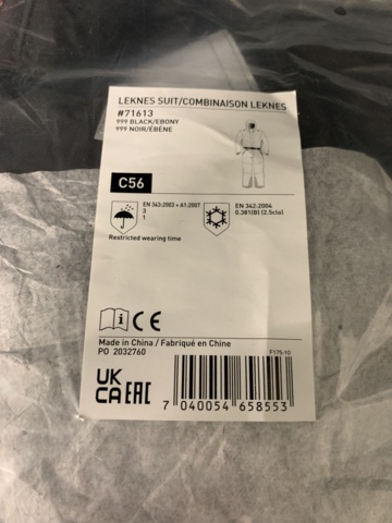 1085126-3 Winter overalls Helly Hansen Workwear Ebony Leknes, Size C56