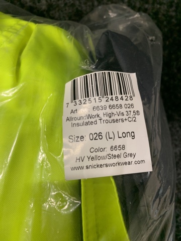 1085133-3 Winter pants Snickers Workwear 6639 AllroundWork, Size L