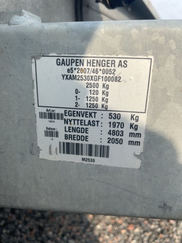 1051209-14 Machine trailer Gaupen -2016