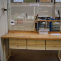 1035645-2 Workbench with blackboard and drawers