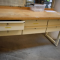 1035645-3 Workbench with blackboard and drawers