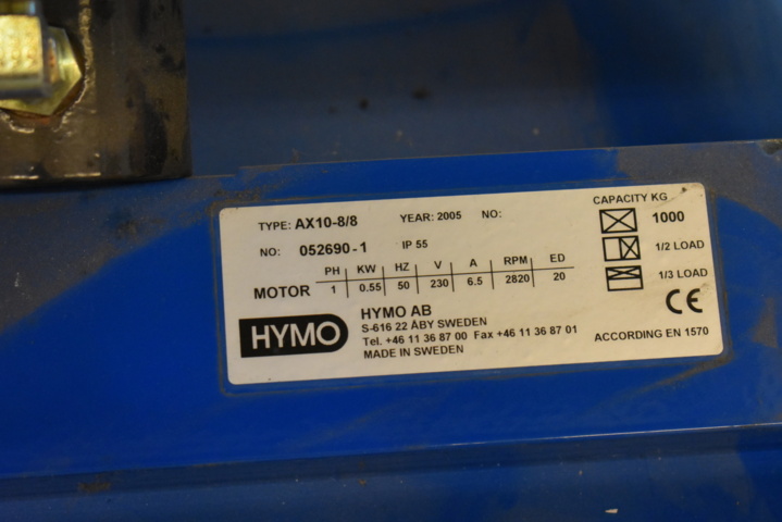 1035676-2 Hymo lift table 1000kg