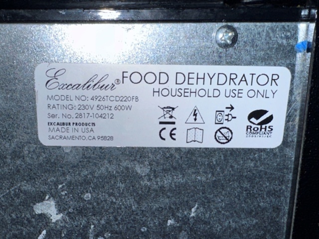 1085417-4 Excalibur torkugn med 9 hyllplan